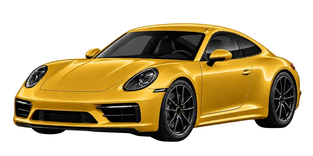 Full Protection Wrap PPF coverage diagram: all painted body panels highlighted in gold.
